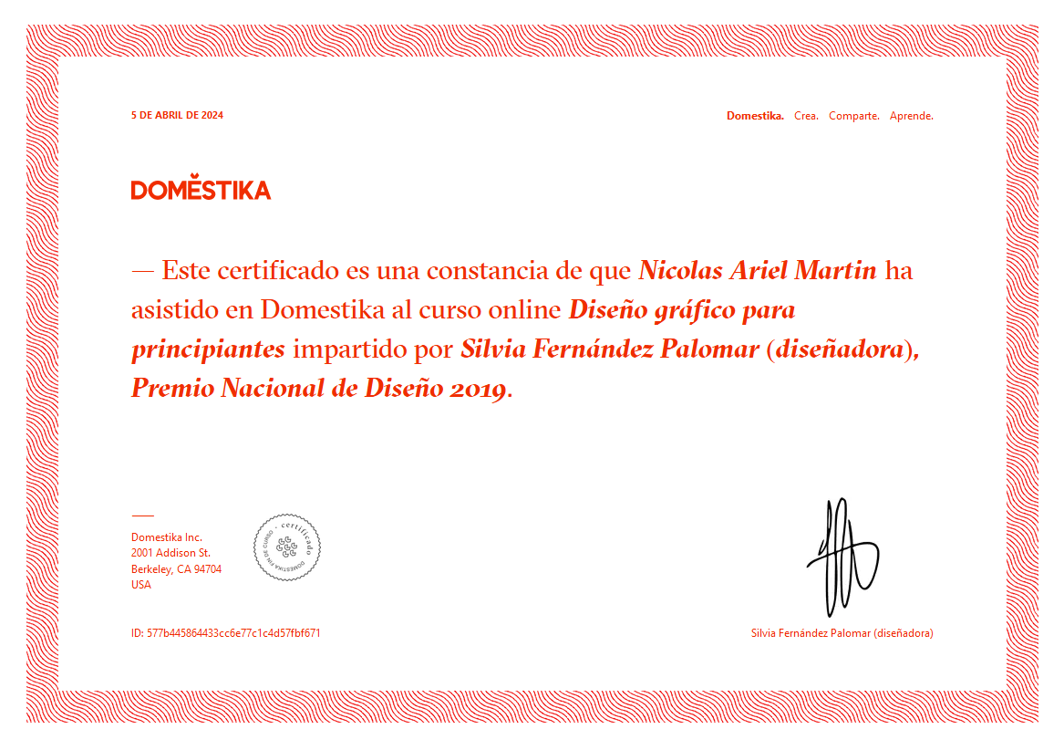 Certificado Diseño gráfico