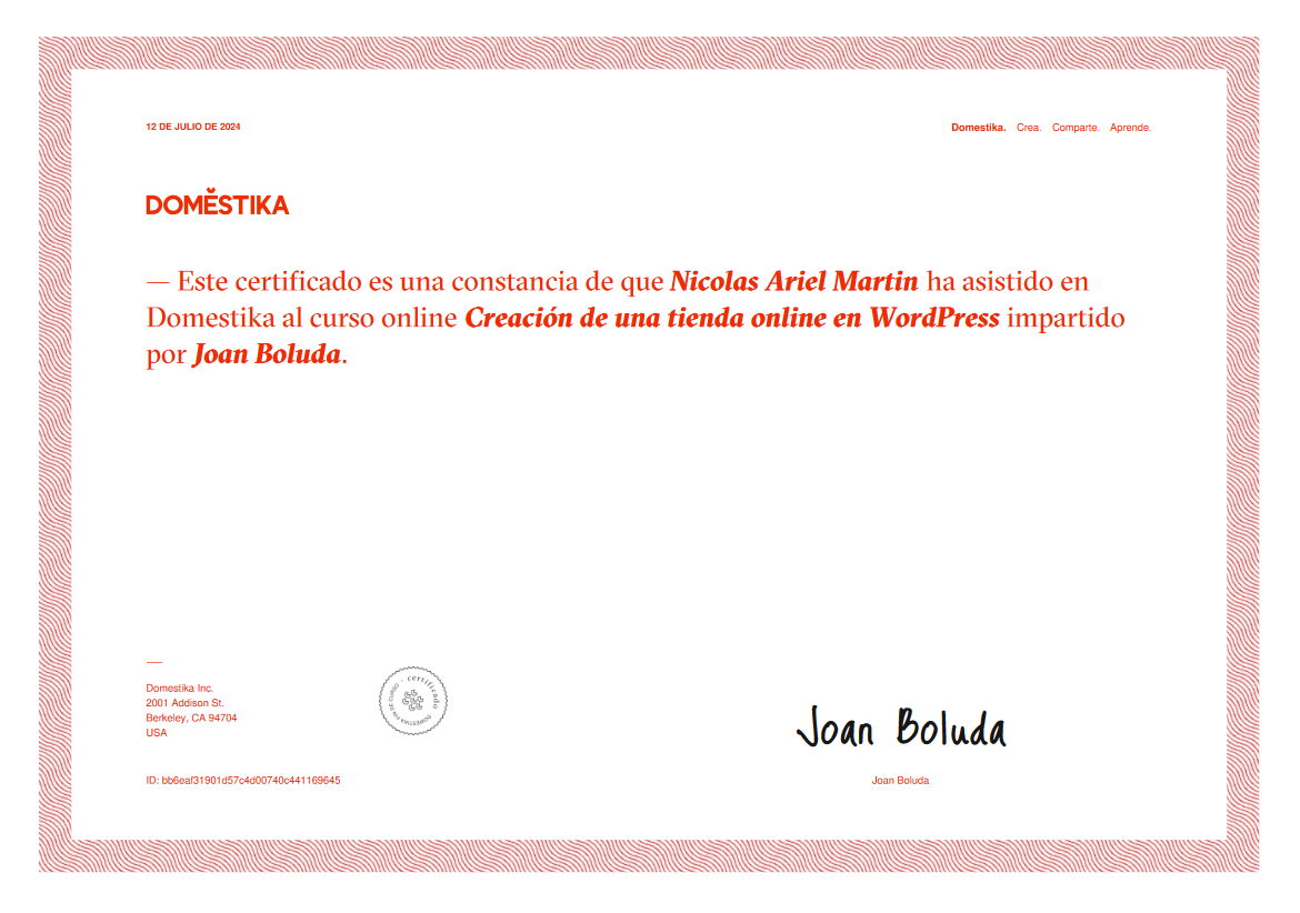 Certificado WordPress